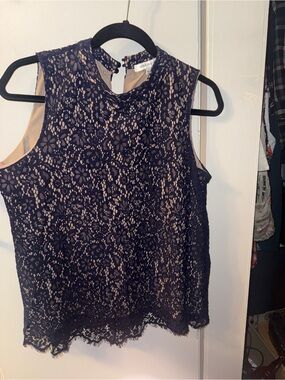 Rose & Olive Navy Lace Sleeveless Camisole